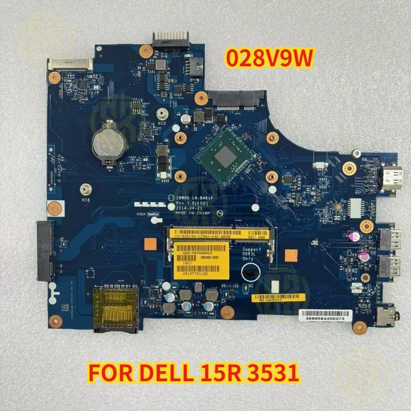 LA-B481P DELL 15R 3531 Laptop Motherboard 28V9W 028V9W CN-028V9W