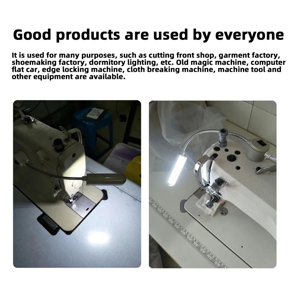 30 LED Industrial Strength Gooseneck Lamp Flexible 360° Sewing Machine Work Light Clothing Machine Accessory Zpaxo