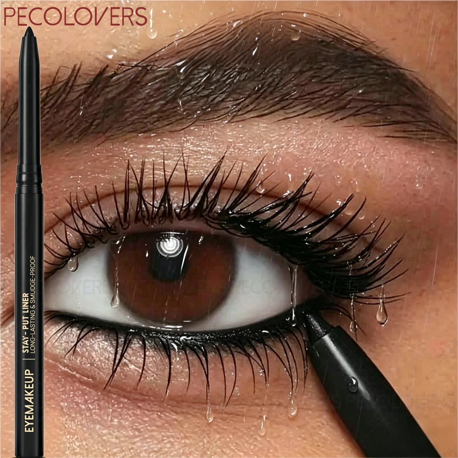 1PC Long-lasting Fine-tip Black Eyeliner Gel Pen - Non-smudged, Durable, Waterproof and Sweatproof, Can Create Rich Eye Makeup Zpaxo