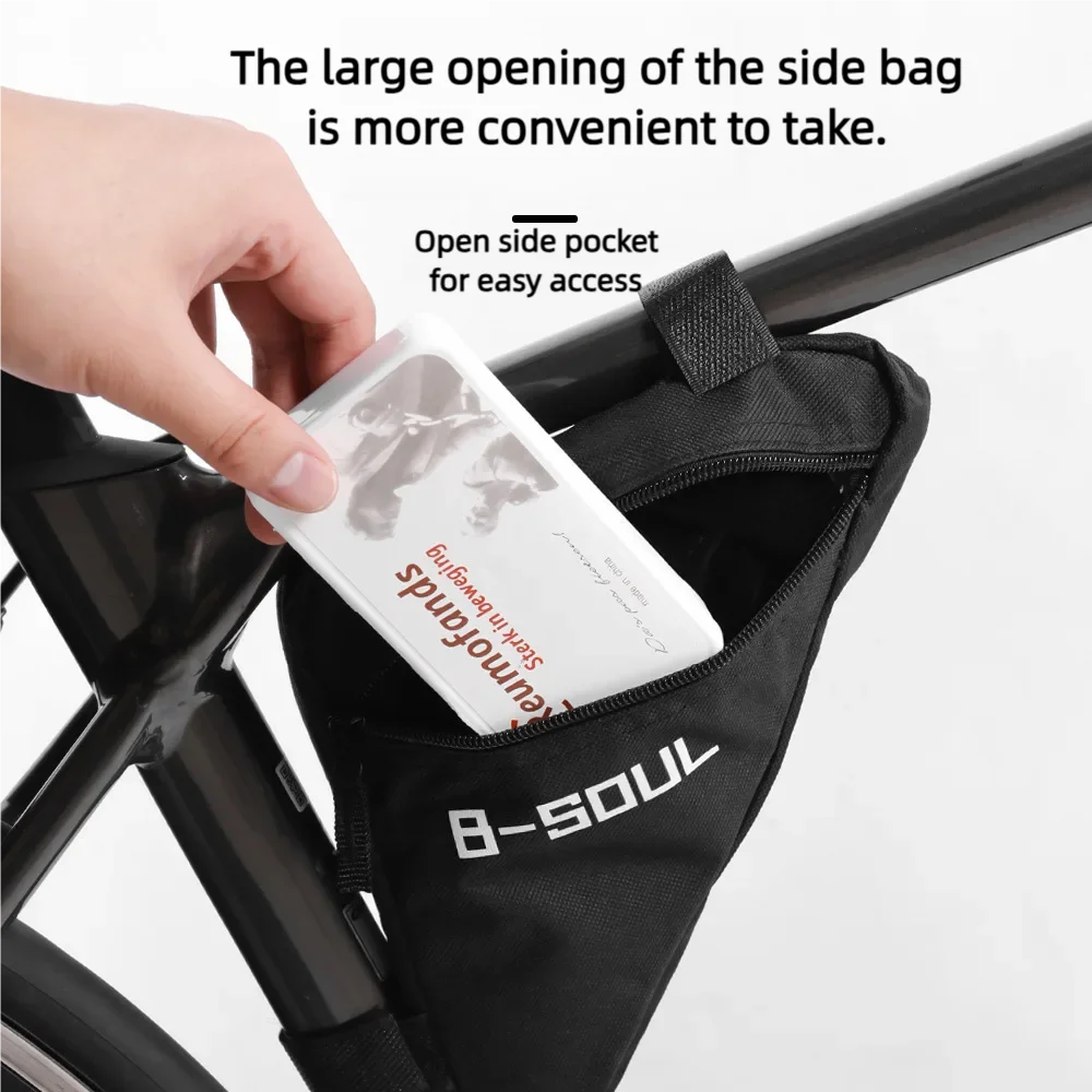 Bicycle Triangle Bag Front Tube Frame Saddle Storage Bag Waterproof Pouch Durable Bike Versatile Durable Bag Bicycle Accessories Zpaxo