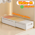 Expandable Plastic Storage Boxes Suitable for Drawer Shelf Wardrobe Office Socks Space-Saving Storage Basket Stackable Zpaxo White-M 2PCS