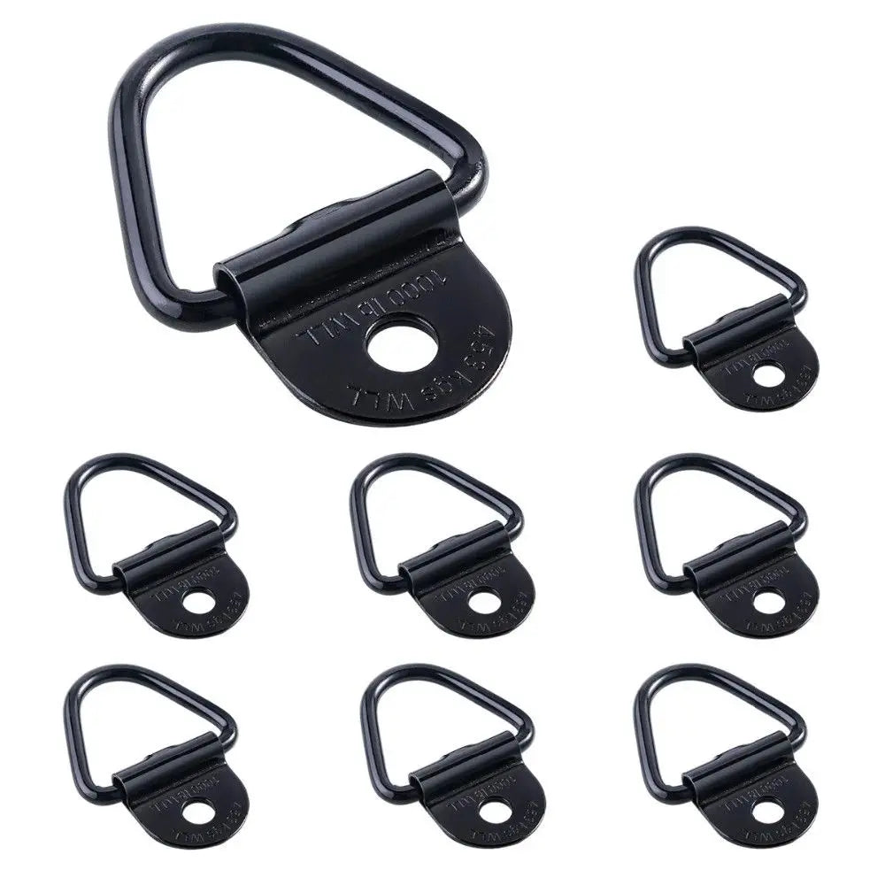Car Accessories Heavy Duty 1000lbs for Trailer Black Steel Trailers Hook Cargo Tie-Down V-Ring Hangers V-Ring Bolton Zpaxo