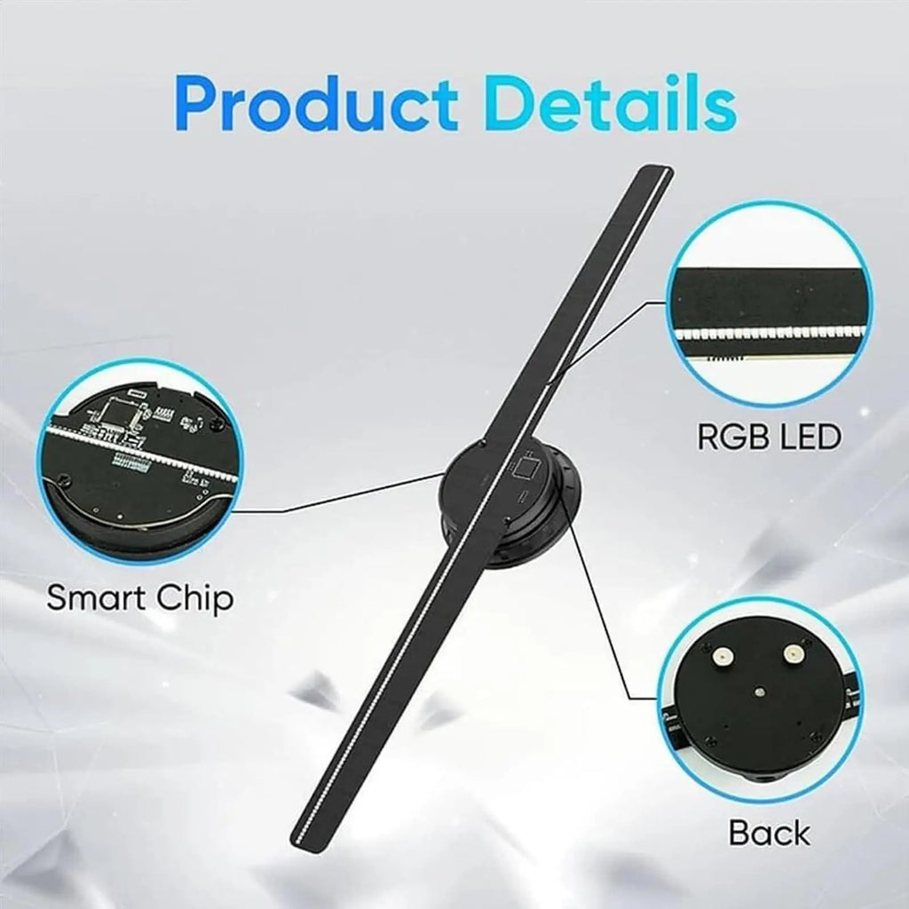 Hologram Fan 16 5-Inch Plug Video Projector LED 3D WIFI App Control
