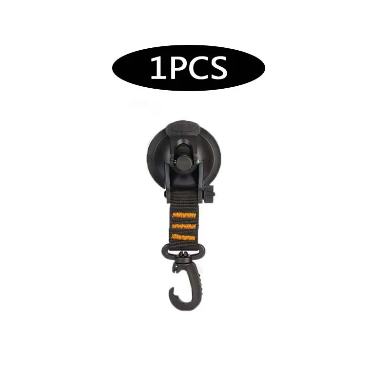 4Pcs Suction Cup Anchor Securing Hook Tie Down Camping Tarp As Car Side Awning Pool Tarps Tents Securing Hook Universal Travel Zpaxo 1pcs-Orange