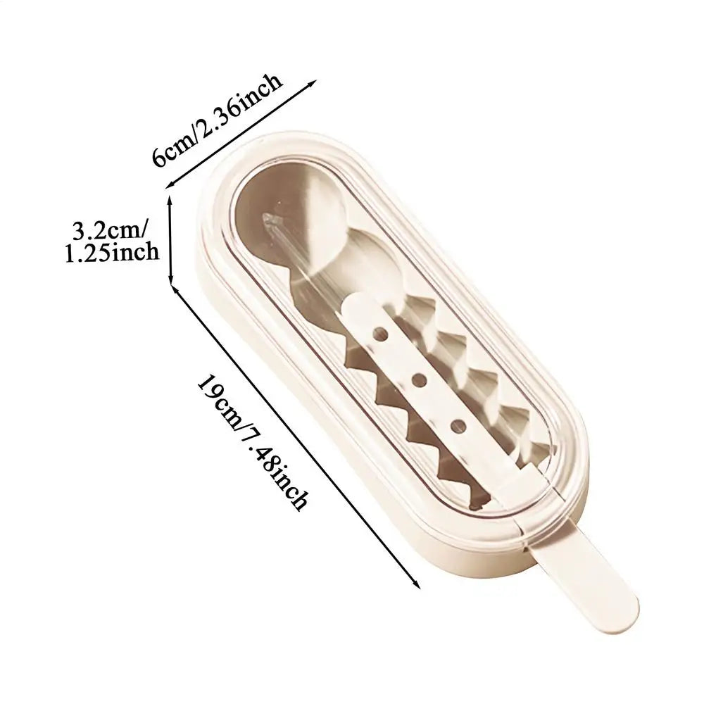 Silicone Ice Cream Mold with Sticks – DIY Ice Pop Maker Ice Pop Mold Zpaxo cream colored