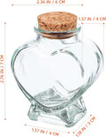 1PC Empty Mini Glass Heart Shape Jars with Cork Stoppers Decorative Glass Bottles for DIY Art Crafts Decoration Party Supplies Zpaxo 1PC