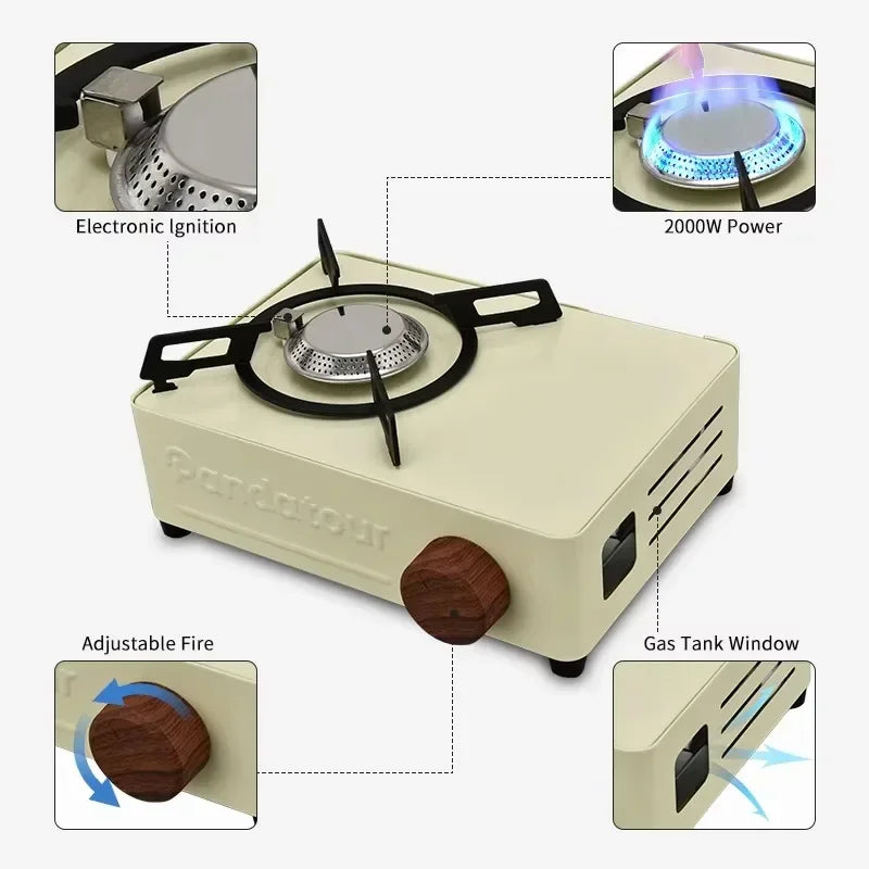 2000W Portable Cassette Gas Stove – Camping & BBQ Burner