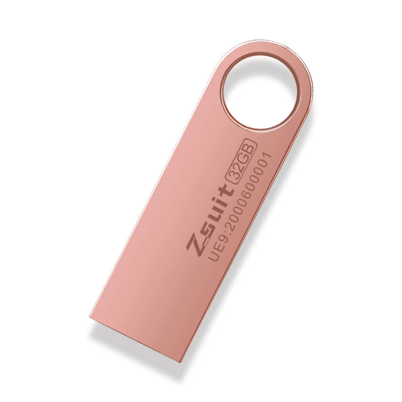 ZSUIT USB Stick Pen Drive Suspension Drive Usb Flash 32GB 64GB 128GB Memory Stick Metal Usb Flash Drive Laptop Usb U Disk 2.0 Zpaxo 128GB-10pcs pink