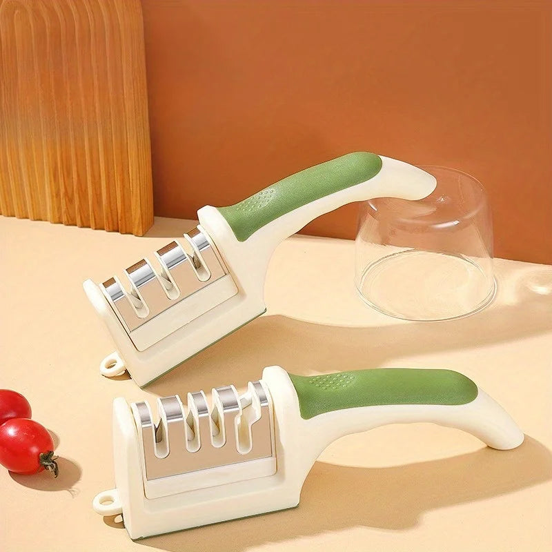 4-Stage Knife Sharpener – Tungsten Steel & Ceramic Stones Knife Sharpener Zpaxo