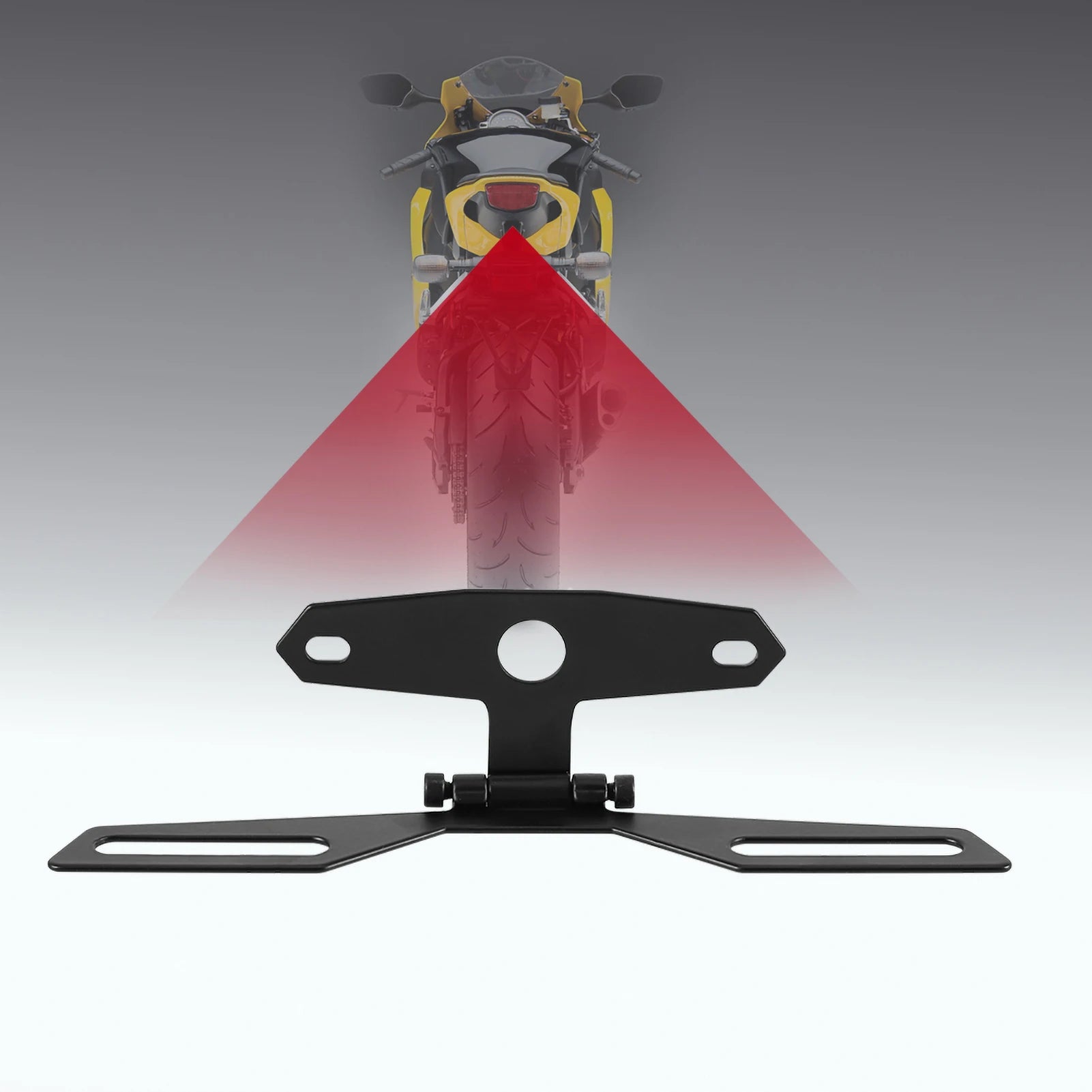 Foldable Motorcycle Taillight Bracket Sturdy Durable Easy Install