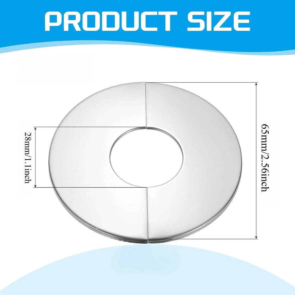 28mm Stainless Steel Escutcheon Plate Pipe Cover – 5/10 Pack