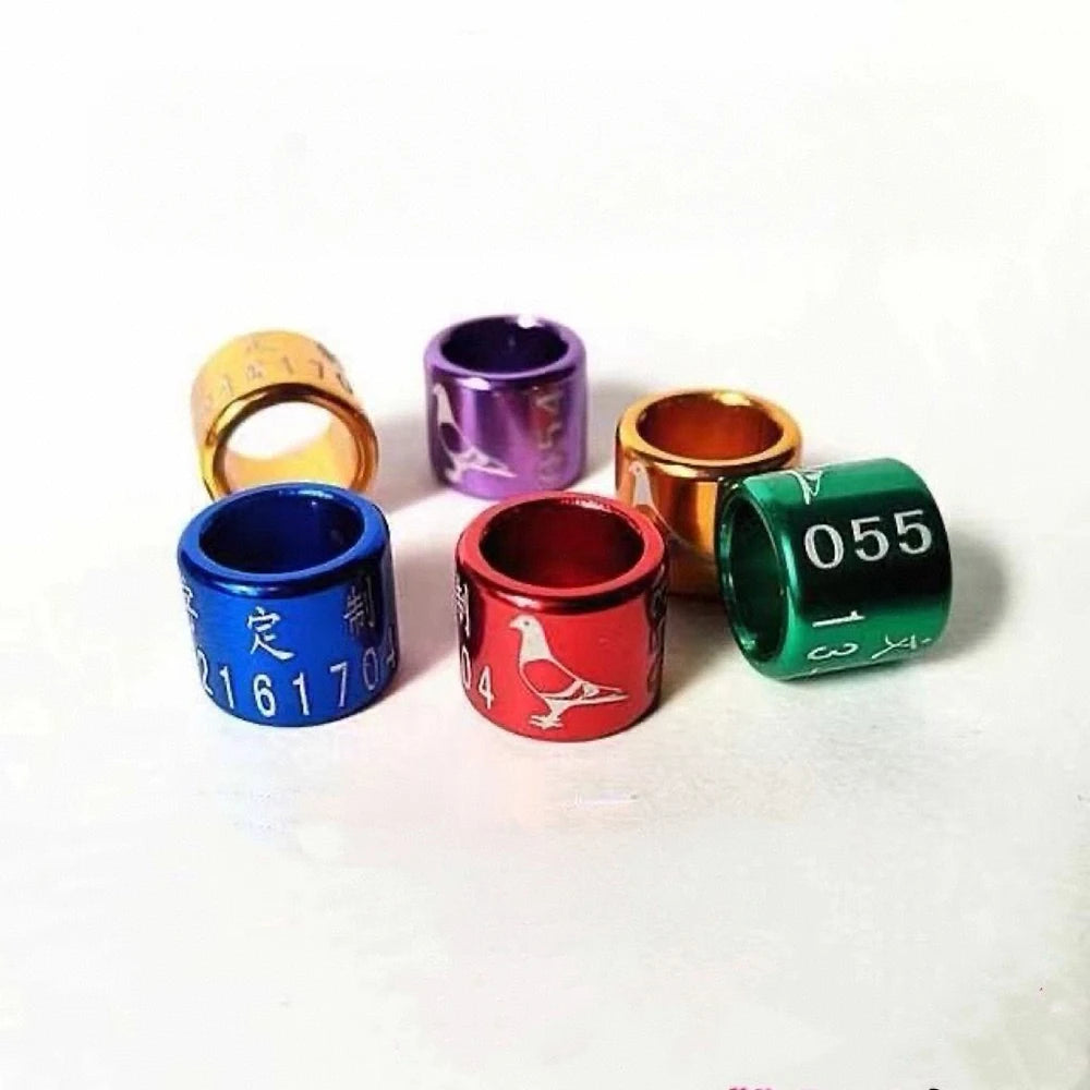 Personalized Aluminum Pigeon Rings High-quality Laser Engraved Foot