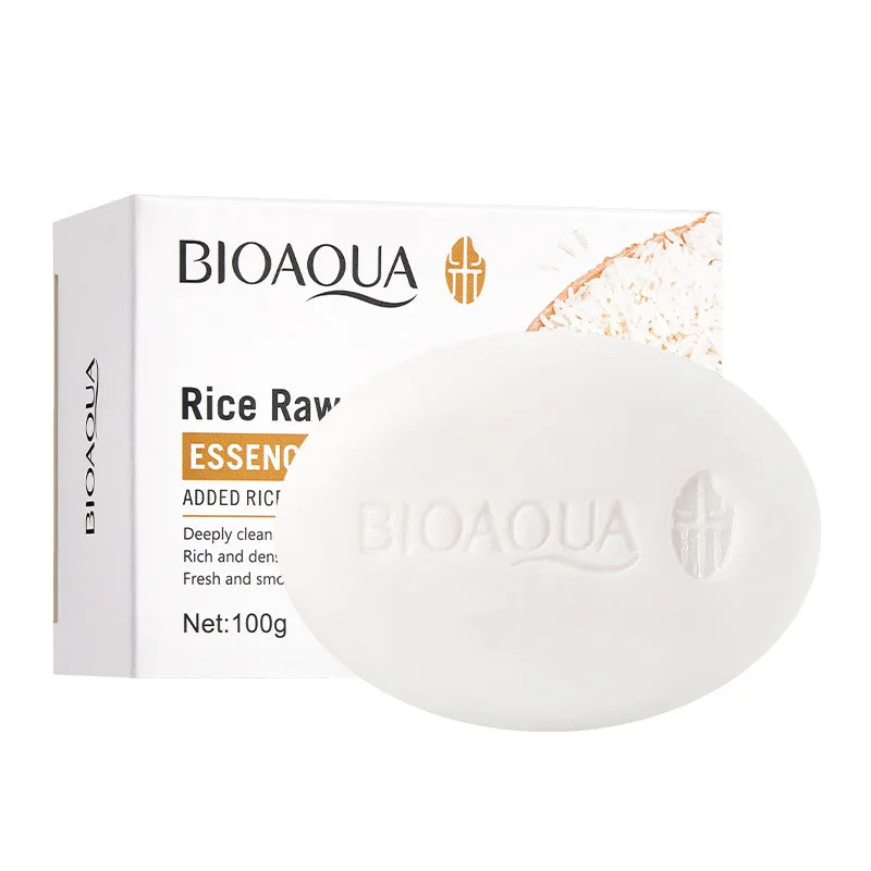 BIOAQUA White Rice Facial Soap – Oil Control Cleanser Bar Facial Cleansing Soap Zpaxo