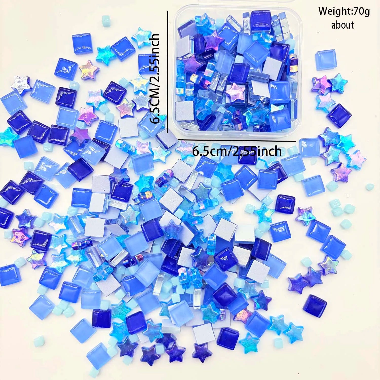 1 Box Glitter Multicolor Mosaic Tiles Handmade Craft Mosaic Crystal Glass Supplies Art Mosaic Making Home Decor Zpaxo F