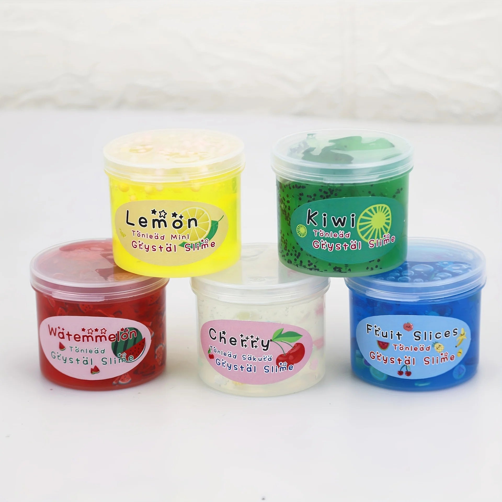 Crystal Mud Slime Fruit Coconut Soft Ceramic Chip Slice Decompressing