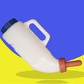 Calf Milk Feeder Bottle with Nipple Sheep Lamb Bottle Holder 2L/4L Screw Set Milking Feeding Replacement Zpaxo B 4L
