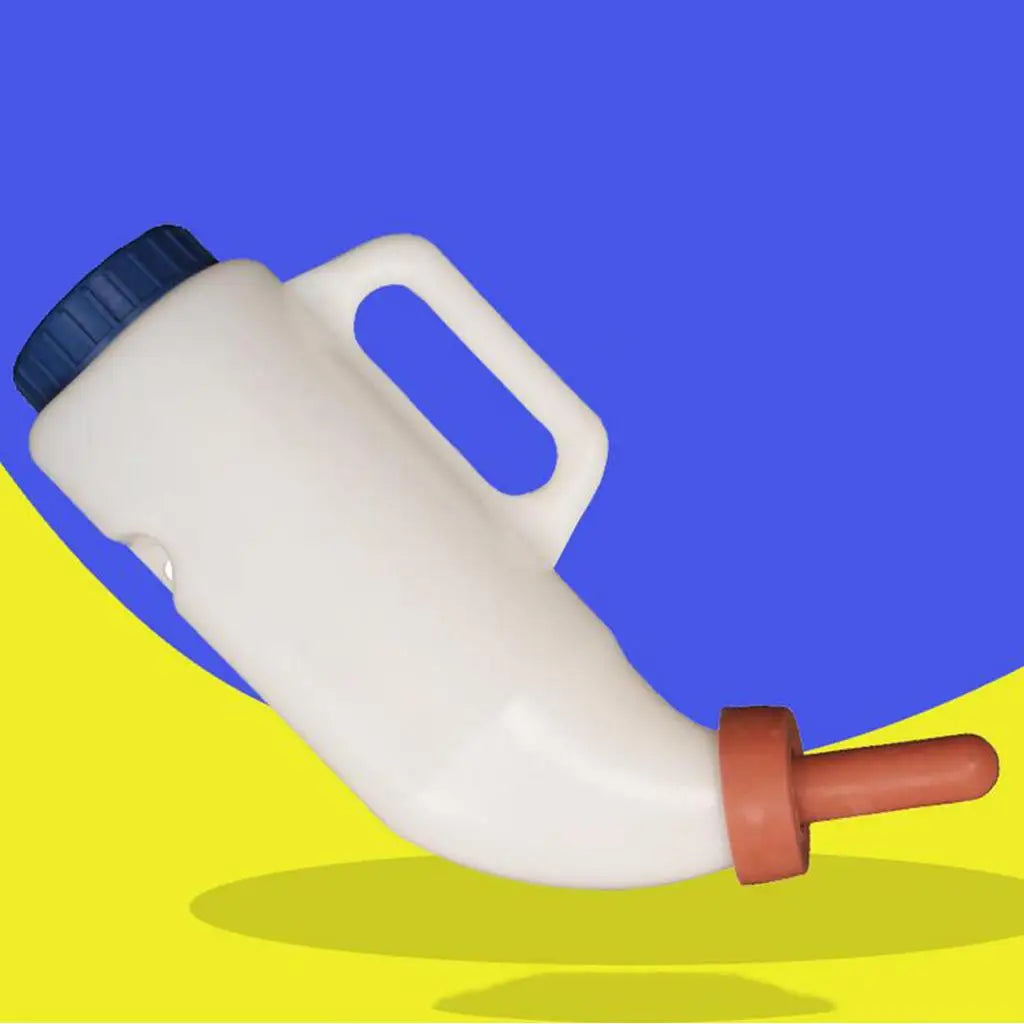 Calf Milk Feeder Bottle with Nipple Sheep Lamb Bottle Holder 2L/4L Screw Set Milking Feeding Replacement Zpaxo B 4L