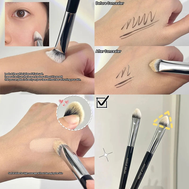 Concealer Makeup Brush Triangle Beveled Precision Soft Smudge Brushes