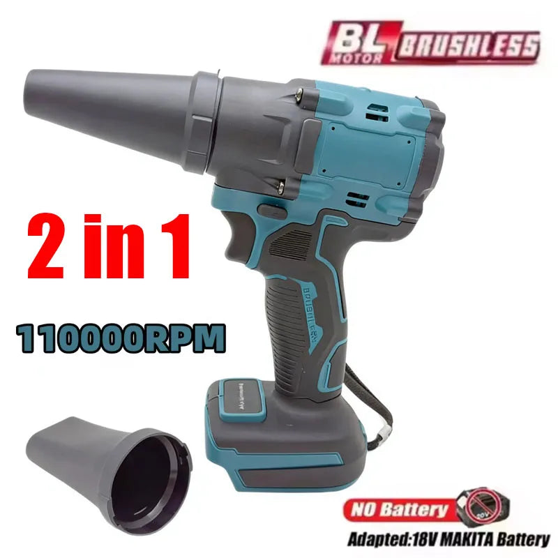 Makita 18V Battery 2-in-1 Brushless Turbo Blower Jet Fan Vacuum