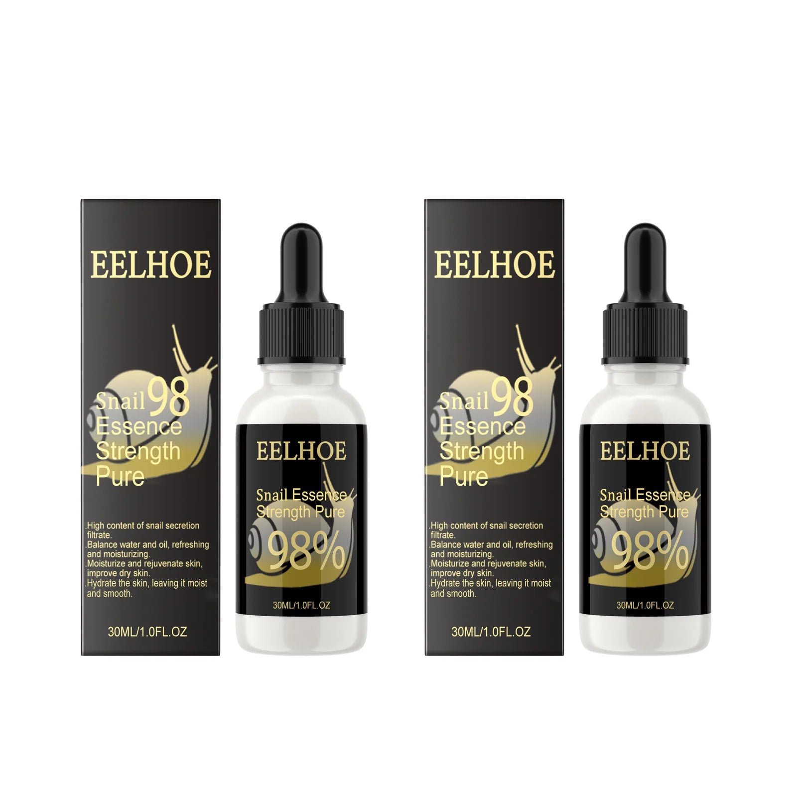 Snail Essence Fade Fine Lines Repair Skin Barrier Moisturizing Refines Pores Nourishes Rejuvenates Anti Wrinkle Facial Essence Zpaxo 2 x 30ml Boxed