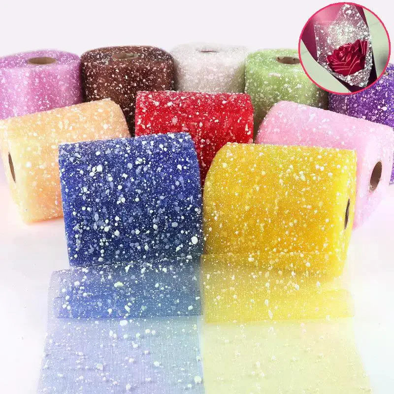Bouquet Wrapping Gauze Snow Yarn Material Perfect for DIY Flower Packaging Handmade Gift Ideas and Celebration Decor Zpaxo