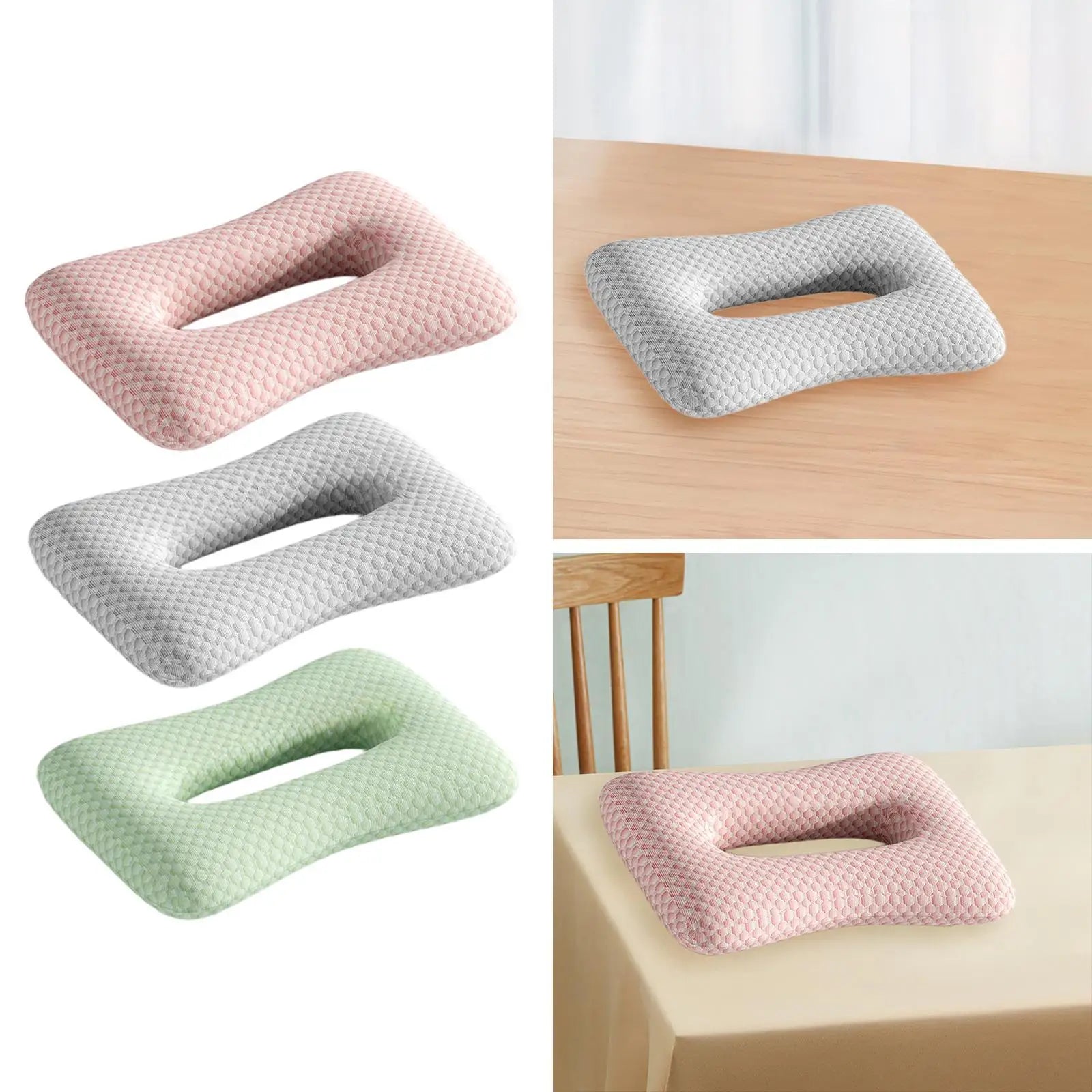 Ear Piercing Pillow Couch Office Ergonomic Design Removable Cover Zpaxo