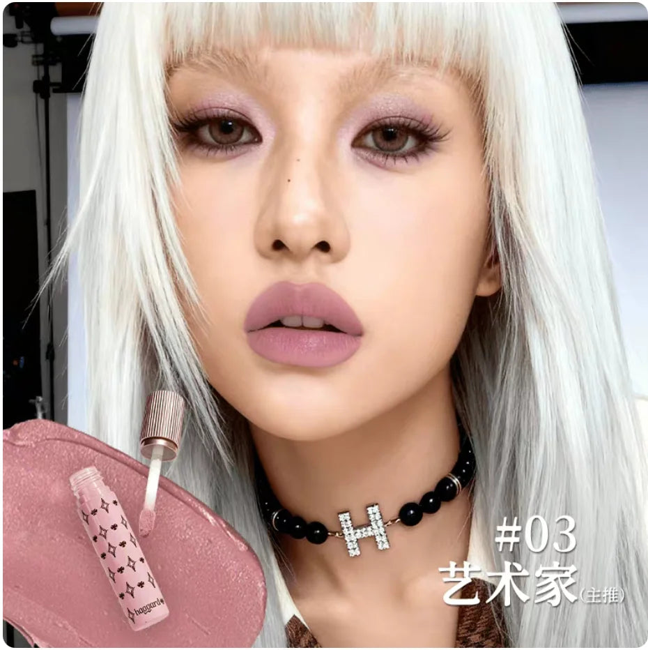 Haggard Emo Monster Series Lip Powder Cream Matte Nude Fog Lipstick Zpaxo