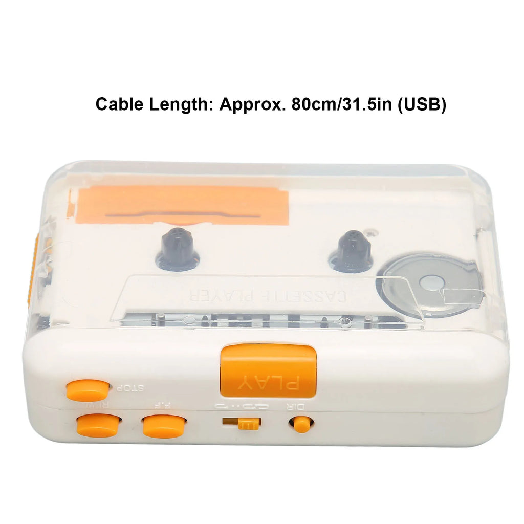 USB Cassette Converter Plug Play Portable MP3 Music Tape Player