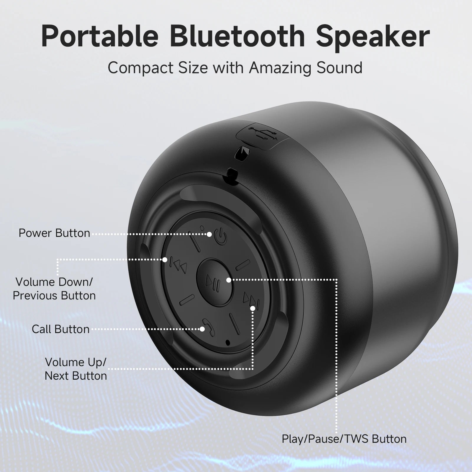 Bluetooth Speaker Portable Wireless V5 3 Loud Stereo Sound 8H