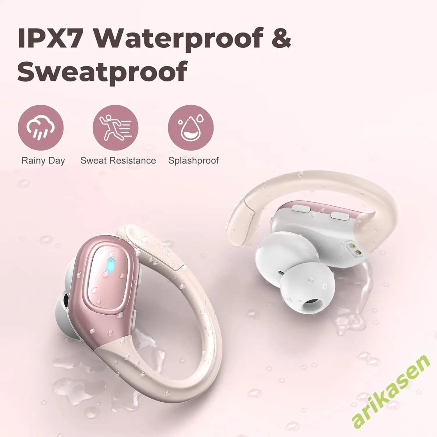 Wireless Earbuds Bluetooth 5 3 Earphones IP7 Waterproof ENC Noise