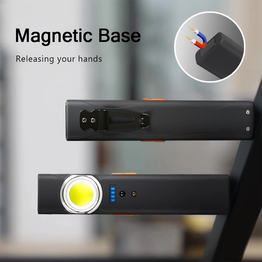 LED Sensor Flashlight – Rechargeable Magnetic Work Torch