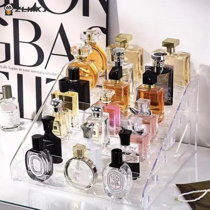 ▶1Pcs Acrylic 3/4/5 Layers Heighten Multi-layer Lipstick Organizer Cosmetics Storage Organizer Nail Perfume Display Stand Zpaxo