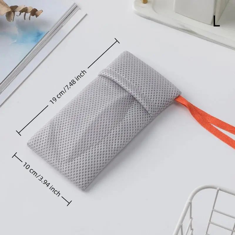 1Pcs Bath Cleansing Foaming Net Double-Sided Square/Oval Soap Bag Body Exfoliating Scrubber Sponges Bathroom Mesh Soap Pocket Zpaxo L Gray