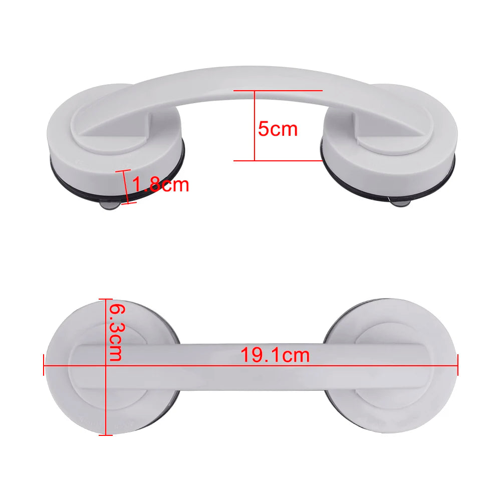 No Drilling Shower Handle Offers Safe Grip Suction Cup Safety Grab