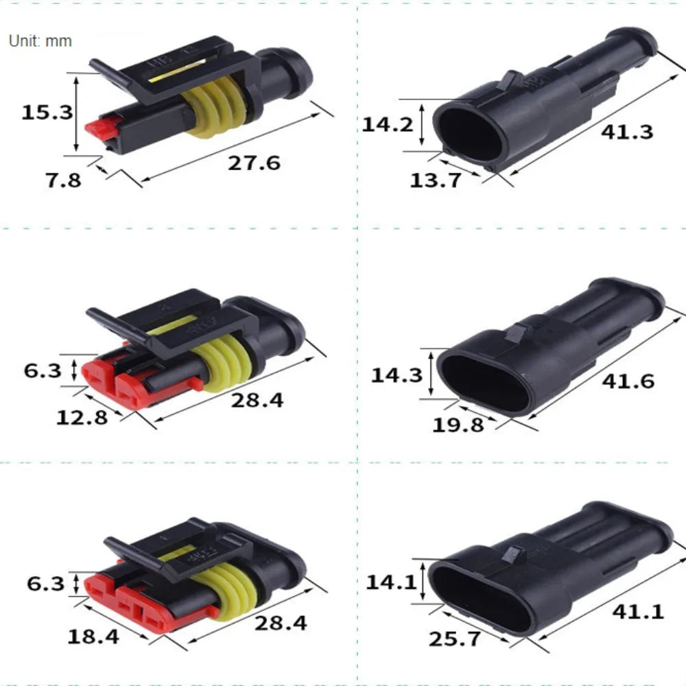 4 5 6 Way Male Female Wire Harness 1P 2P 3P 4P 5P Adapter Electrical Zpaxo