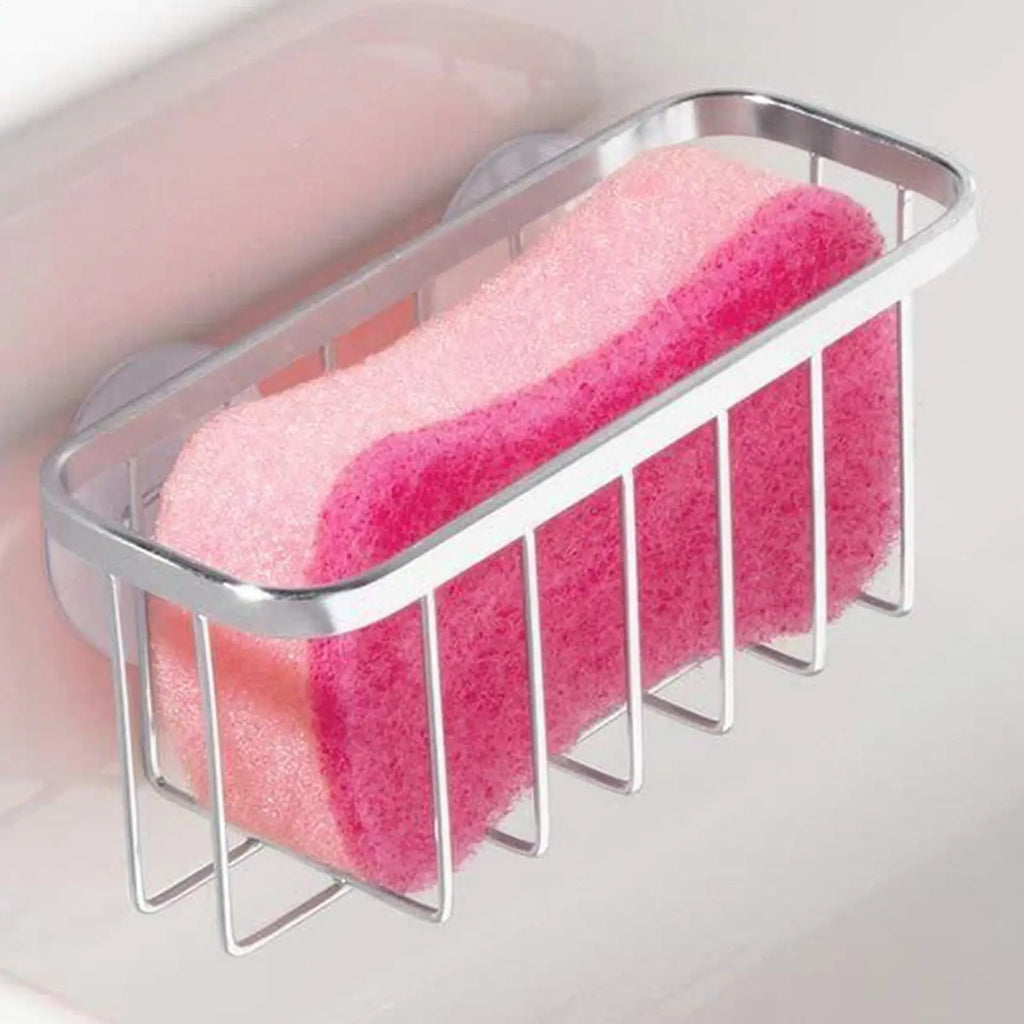 Sink Sponge Holder Suction Cup Rustproof Stainless Steel