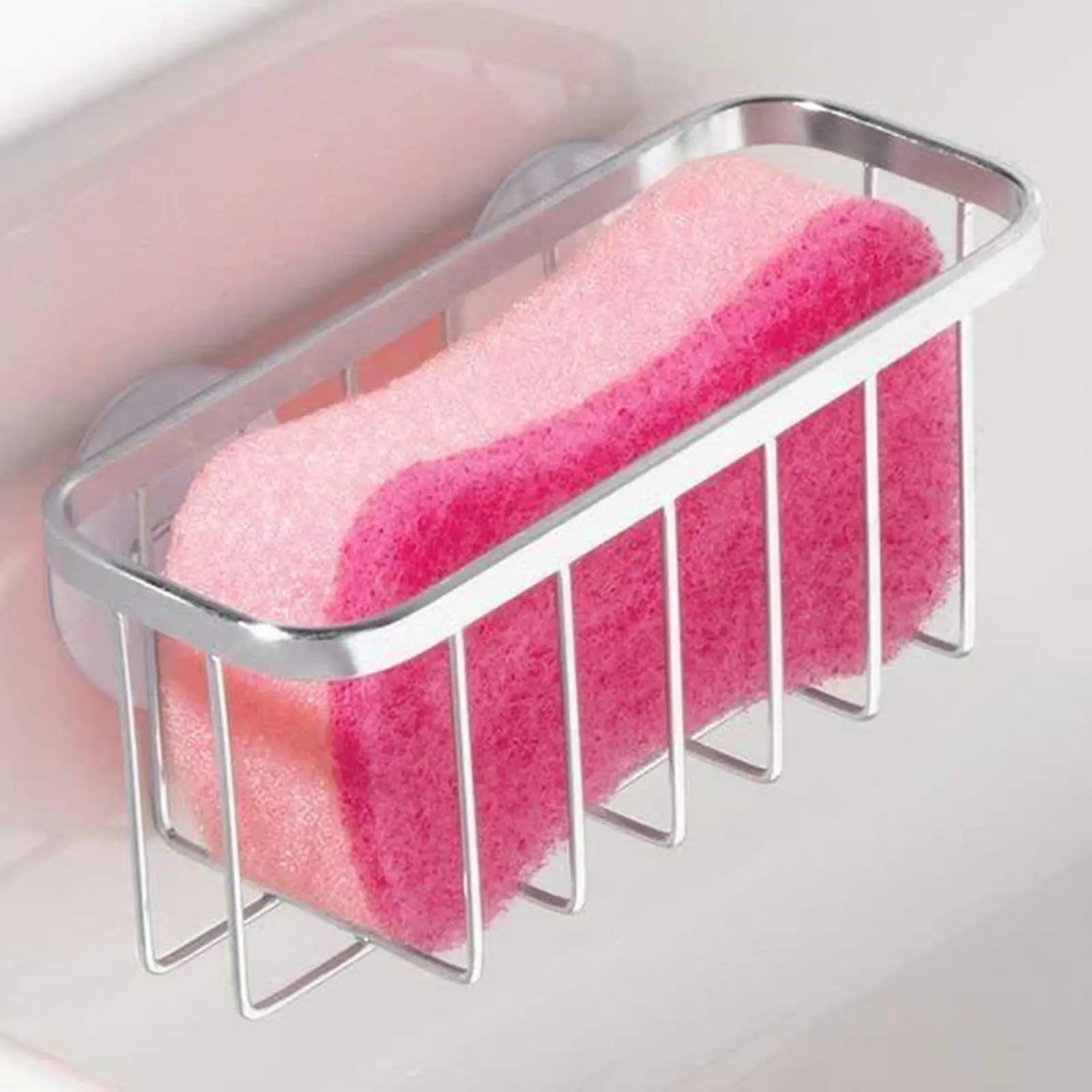 Sink Sponge Holder Suction Cup Rustproof Stainless Steel