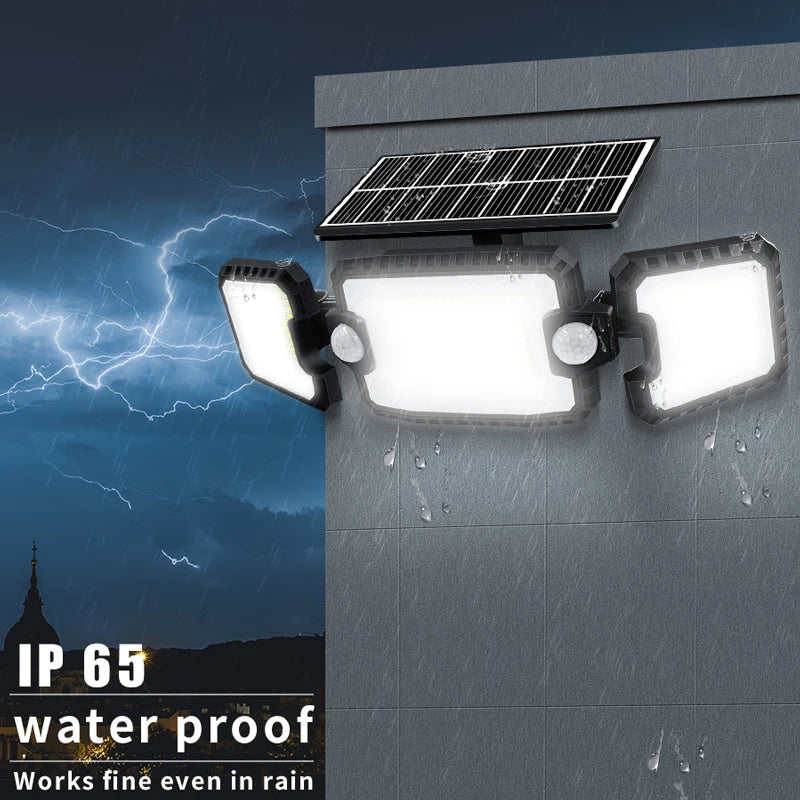 Solar 305 LED Lights Outdoor Double Motion Sensor Wireless 3 Modes Super Waterproof Spot Security Flood Lights Zpaxo
