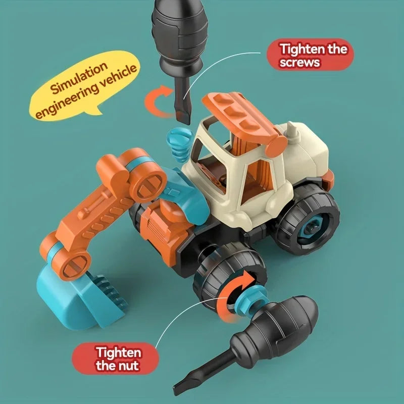 Children's Construction Model DIY Screw-assembly Toy Disassemblable