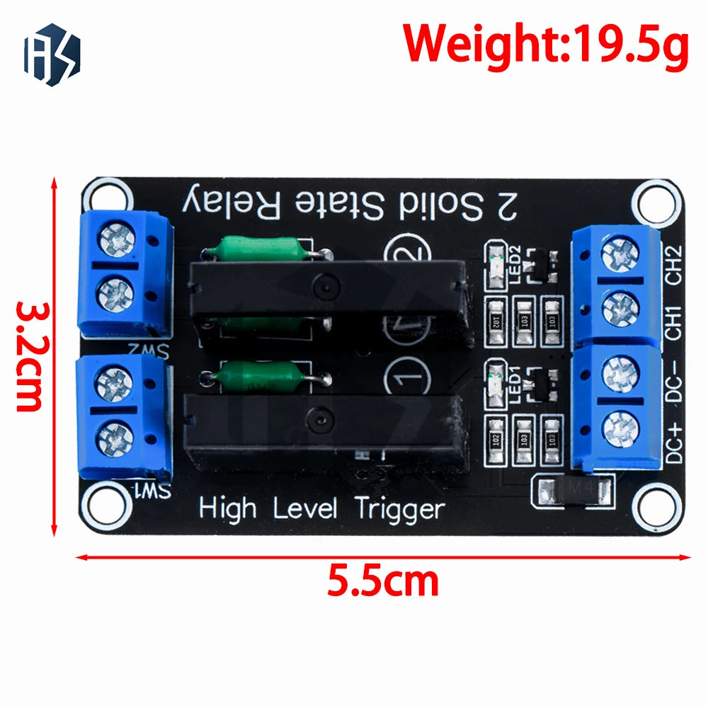 5V Relay 1 2 4 8 Channel SSR Low Level Solid State Module 250V 2A Zpaxo