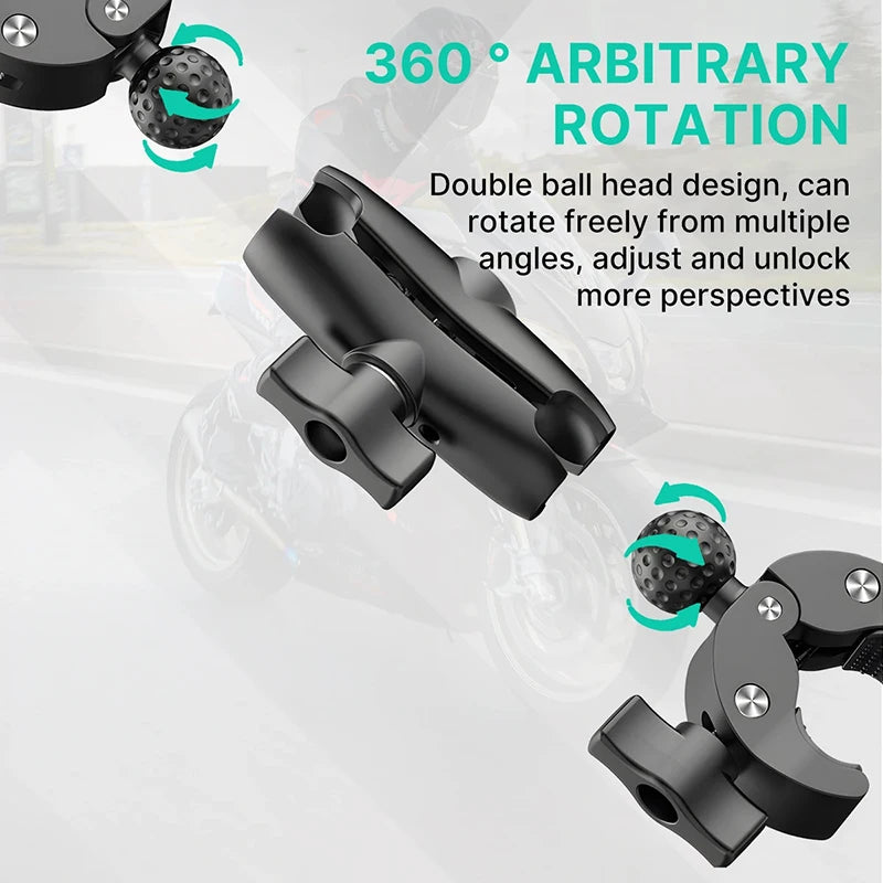 Camera Crab Clamp Double Clip Motorcycle Bicycle Handlebar Gopro