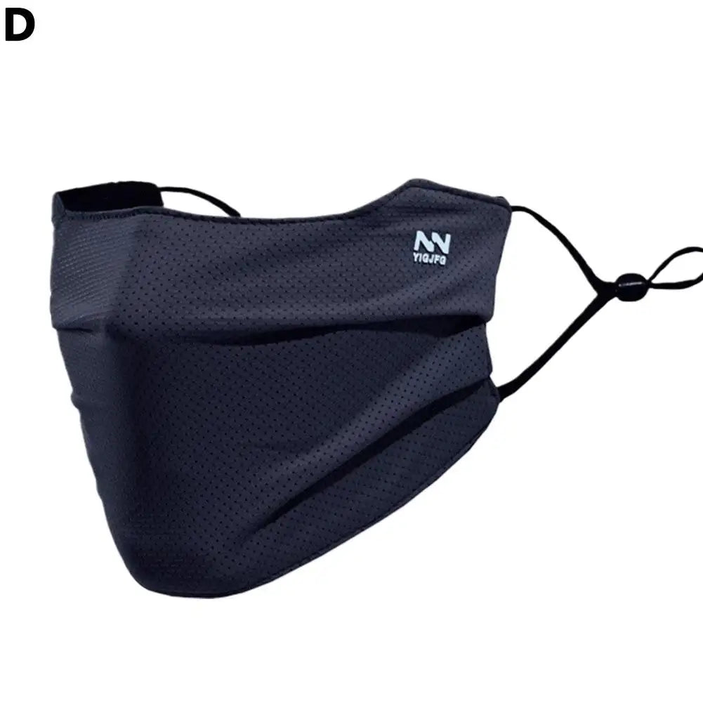 Breathable Ice Silk Face Cover UV Face Shield Washable Reusable Sun Protection Face Mask for Motorcycle Running Riding Exercise Zpaxo D