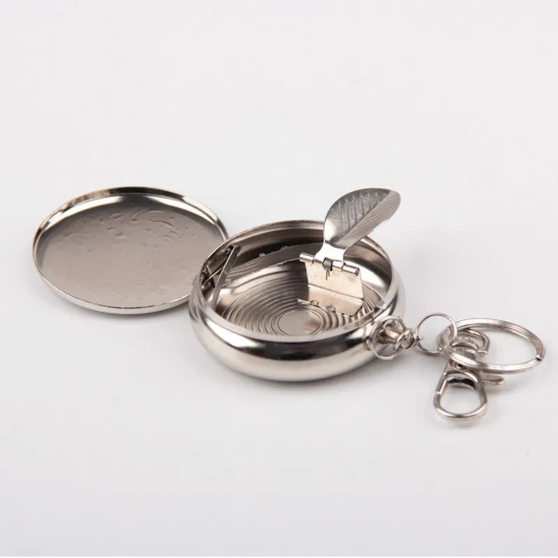 Portable ashtray Pocket watch model Metal ashtray key chain model mini ashtray Zpaxo