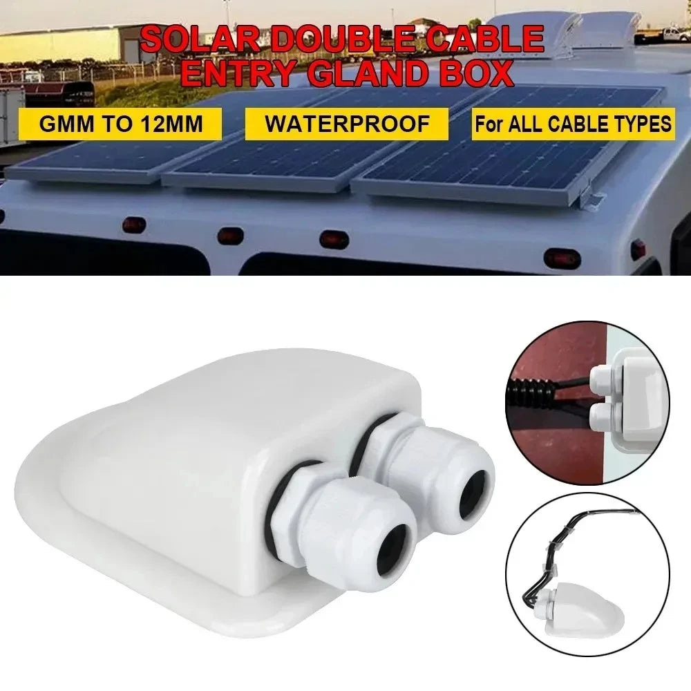 1Solar Junction Box Cable Entry Gland Roof Wire Connector Holder