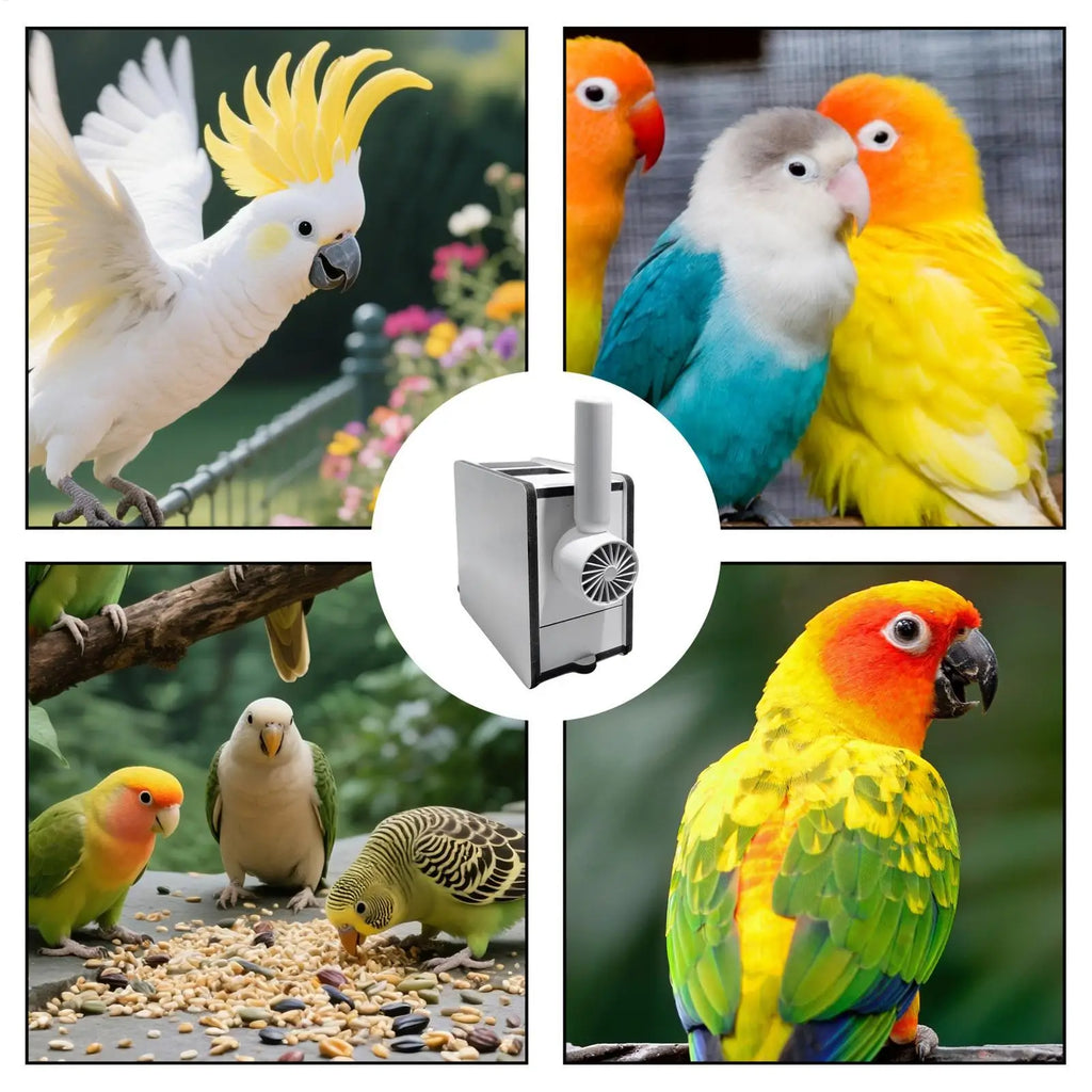 Wooden Bird Food Cleaning Blower Portable Handheld Fan Feed Shelling
