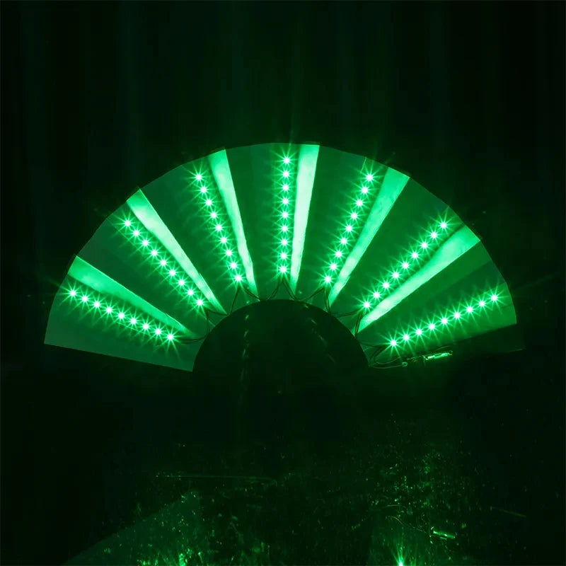 Glow Folding Led Fan Dancing Light Night Show Halloween Christmas