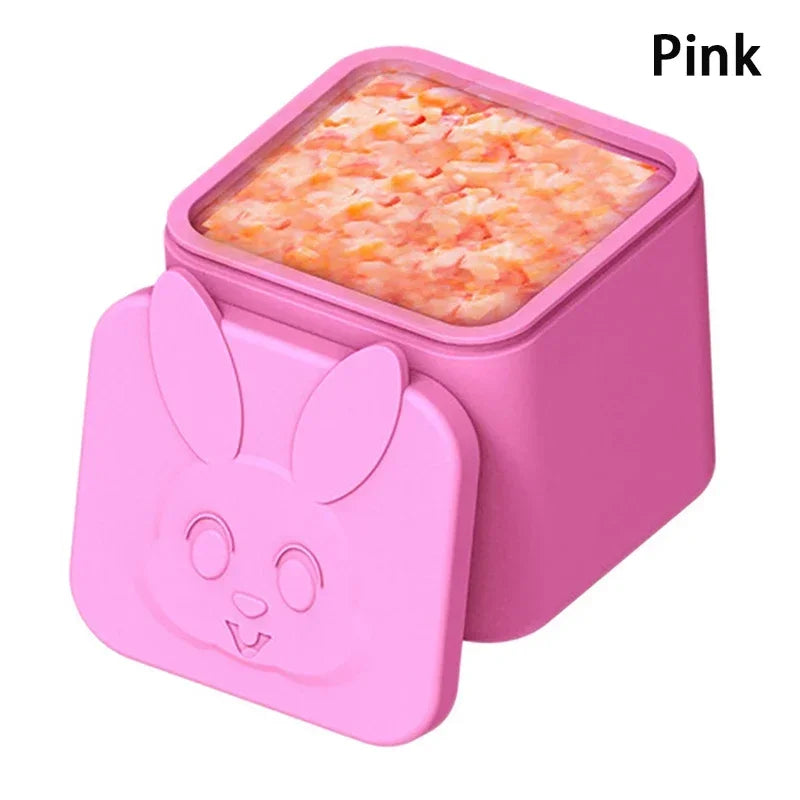 Silicone Lunch Box Sauce Divider Cup Lid Square Small Fits Most Bento