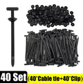 500set-10set Nylon Universal Cable Tie Buckle Car Fastener Clips Kit Pin Retainer Trim Bumper Rivet Door Trim Panel Clips Repair Zpaxo 40set- (80pcs)