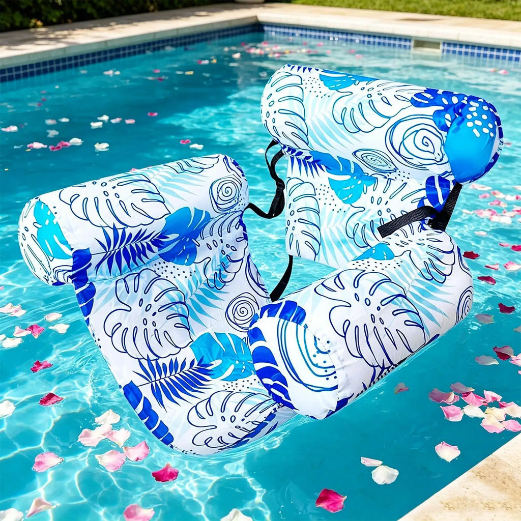 Inflatable Water Hammock Armrests PVC Floating Lounger Sofa Adults