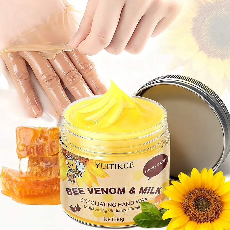 Bee Venom Milk Exfoliating Hand Wax Mask 60g | Peel & Firm Hand Wax Mask Zpaxo Default Title